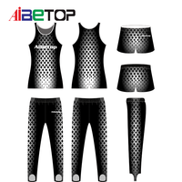 Dernière conception personnalisée du logo de votre propre équipe Uniformes de pom-pom girl pour hommes Justaucorps de gymnastique Combinaisons de performance