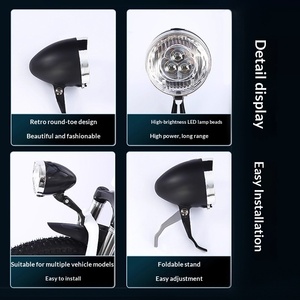 <span class=keywords><strong>Phare</strong></span> avant de vélo VTT à piles, style rétro, pour longues distances, équipement de cyclisme - Product Image 4