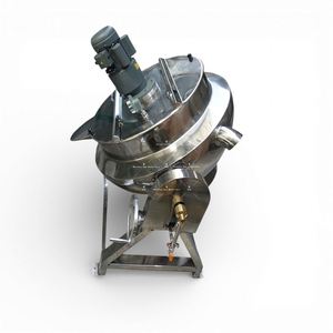 Marmite de cuisson à double enveloppe de 1000L, chauffée au gaz, avec agitateur, pour confiseries, sucre, sauces, viandes, légumes et soupes - Product Image 5