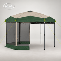 Tente de camping familiale instantanée Kawagebo Kamp (KK) résistante aux UV 11,5' x 10' avec ouverture centrale, fabricant OEM ODM