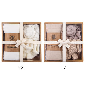 Vente chaude élégant bambou mousseline langes crochet coton chaussettes nouveau-né garçon filles blanc bébé couvertures couleurs neutres - Product Image 2