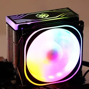 Nhà máy tùy chỉnh 4 ống đồng 120mm RGB mát CPU Fan PC CPU mát cho LGA775 1155 1156 1366 AM2 AM3 AM4