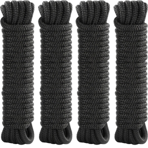 Cuerda <span class=keywords><strong>de</strong></span> Escalada <span class=keywords><strong>de</strong></span> Nailon <span class=keywords><strong>de</strong></span> Grado Marino <span class=keywords><strong>de</strong></span> 3/8 Pulgadas y 15 Pies, Doble Trenzado, con Lazo <span class=keywords><strong>de</strong></span> 12 Pulgadas, Resistente a la Abrasión, para Barcos - Product Image 1