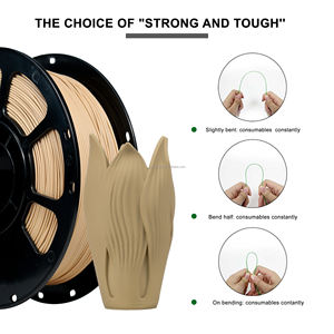 طابعة غير لامعة ثلاثية الأبعاد من Iboss <span class=keywords><strong>Filament</strong></span> + 1 Warping بني فاتح منخفض Stong لصنع النماذج - Product Image 2