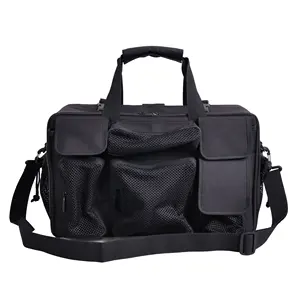 Multiple Pocket Waterproof Camera Bag Tool Bag with Handle Polyester Customized Gray Unisex OEM ODM Nylon Laptop Bag, Briefcase