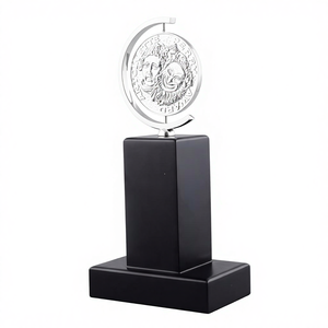Trofeos de Premios Grammy, Emmy y Tony de Aleación de Zinc de 23 cm, Réplica Creativa de Obra de Arte de <span class=keywords><strong>Drama</strong></span> Famoso, de Metal Plateado, Recuerdo, en Stock - Product Image 1