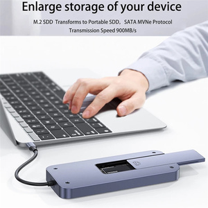 Ổ Cắm Gắn Ngoài Cho Mac HUB <span class=keywords><strong>USB</strong></span> C M.2 NVME M.2SATA SSD Đầu Đọc TF/SD Type-C 10Gbps Bộ Tập Trung Dòng 7 Trong Một - Product Image 5
