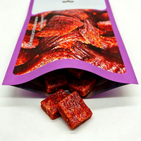 Sachet d'emballage stand-up imprimé multicolore en gros pour Latiao, violet, vert, rouge, en plastique de qualité alimentaire pour snacks épicés