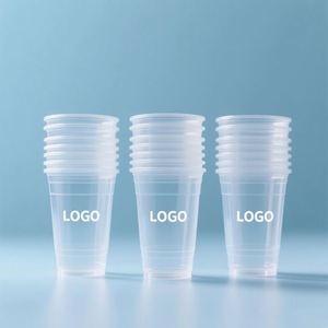 Gobelets en plastique jetables transparents pour boissons froides avec logo personnalisé, 8oz, 9oz, 10oz, 12oz, 20oz, 24oz, 16oz, pour la promotion - Product Image 1