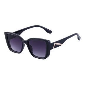 Gafas de sol modernas con forma de ojo de gato para mujer, montura negra, lentes rosas, protección UV400, clase 2, estilo moderno FY99106A - Product Image 5