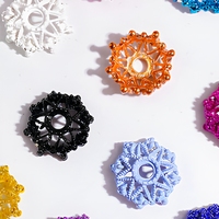 Perles intercalaires en alliage étoile à huit branches creuses multicolores de 11 mm, capuchons de perles pour la fabrication de bracelets DIY, accessoires de bijoux en gros