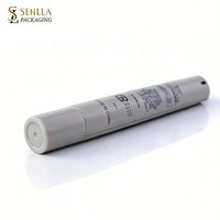 Tube de sérum pour les yeux personnalisé de luxe 15ml 20ml avec applicateur à bille massant, emballage souple en plastique pour crème contour des yeux, applicateur à vis vide