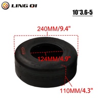 LING QI 10*3.6-5 pouces Karts Pneus de roue avant pour Drift Car Go Kart