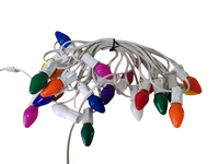 Échantillon de douilles LED miniatures C7 C9 pour ampoules, avec câble en cuivre, connecteurs mâles et femelles, clips d'installation, ampoules étoile