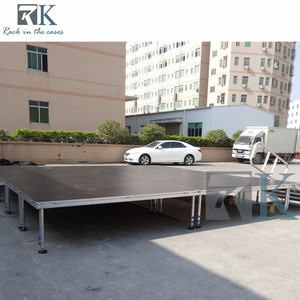 Escenario Portátil para DJ, Eventos Móviles, Ajustable con Cuatro Patas, Plataforma de Aluminio para Conciertos y Bodas - Product Image 3
