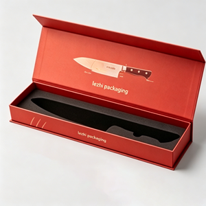 Boîtes à couteaux personnalisées OEM noires avec couvercle magnétique, emballage cadeau, étui pour couteau à découper, impression sur papier pour le rangement des couteaux, boîte cadeau - Product Image 3