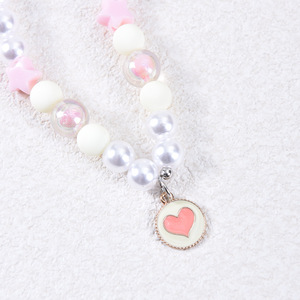 Pearl Pet Collar With Heart Pendant Sweet Style Comfortable Neckwear For Cats And <b>Dogs</b> Zhejiang Origin XQ179 - Product Image 3