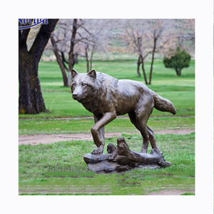 Artesanía <span class=keywords><strong>de</strong></span> Metal <span class=keywords><strong>de</strong></span> jardín al aire libre, <span class=keywords><strong>escultura</strong></span> animal vida tamaño bronce <span class=keywords><strong>Lobo</strong></span> estatuas <span class=keywords><strong>escultura</strong></span> para venta - Product Image 2