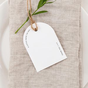Etiquetas de agradecimiento, rectangulares de 2 x 3 con agujero preperforado para bodas, fiestas, baby showers, eventos |   Etiquetas Colgantes - Product Image 4