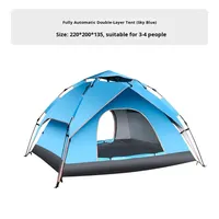 Tente de camping à toit quatre côtés toutes saisons, 2 portes, 2 fenêtres, ouverture rapide entièrement automatique, 1000-1500 mm, imperméable, vente en gros
