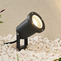 Projecteur extérieur à piquet réglable en aluminium noir étanche pour jardin, avec ampoule GU10 – Vente chaude