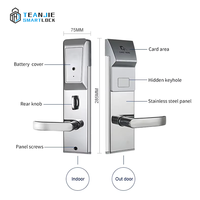 Tarjeta de llave RFID inteligente de acero inoxidable superventas, Sistema de Cerradura Hotel inteligente para, tarjeta de mortaja ANSI, cerradura electrónica para puerta