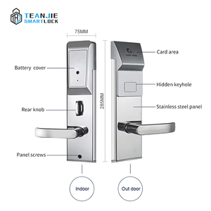 Tốt nhất bán thép không gỉ thông minh RFID thẻ chìa khóa khách sạn thông minh hệ thống khóa <span class=keywords><strong>ANSI</strong></span> Lỗ mộng thẻ khóa cửa điện tử - Product Image 4