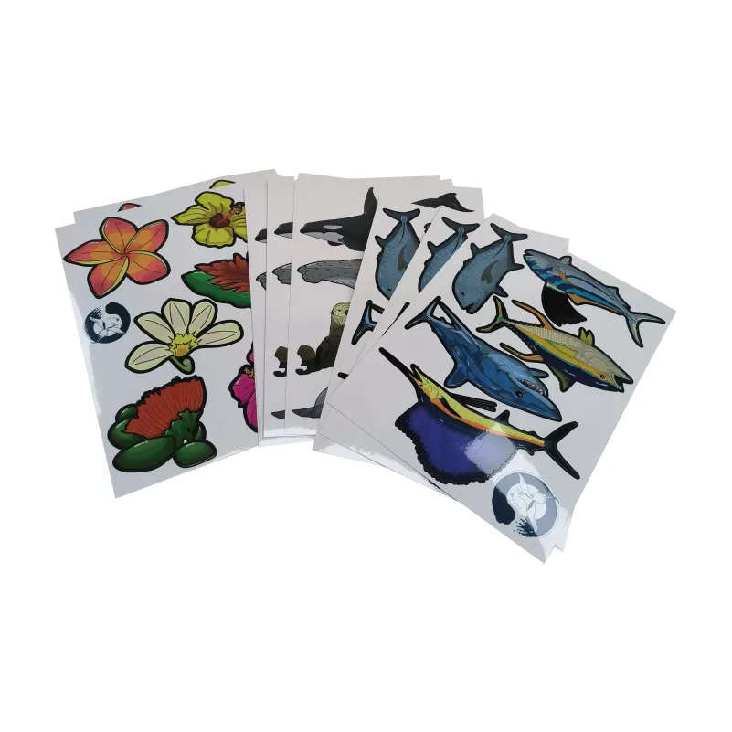 Low MOQ Printing Kiss Cut Stickers Sheet Flower Labels Animal Die Cut Stickers Glossy Waterproof Vinyl Packaging Logo LABEL