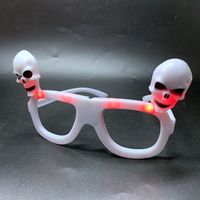 Lunettes LED clignotantes pour fête, multi-modes, piles incluses, couleurs personnalisables, accessoires de fête d'Halloween, décoration