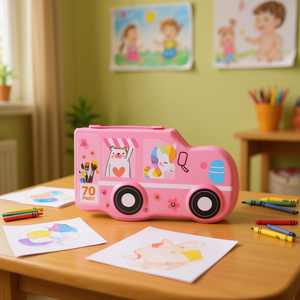 Mi Casita Painting Set 70 Pcs Plastic Art Kit For Kids Drawing And Coloring - Product Image 2