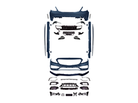 Kit carrosserie complet Quinn Benz W205 pour Classe C 2019-2021 : Pare-chocs avant, calandre, phares et feux arrière – Kit de mise à niveau universel à visser 100 % compatible