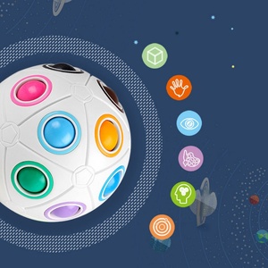 Balle Magique Arc-en-ciel Créative pour l'Entraînement de la Mémoire et la Réduction du Stress – Jouet Éducatif en Plastique Coloré pour l'Entraînement de la Pensée 12/8/20 - Product Image 4