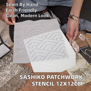 Pochoir simple en plastique pour Sashiko et patchwork, 1 pièce, pour motifs de broderie manuelle DIY, 12*12cm - Product Image 2