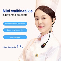 Talkie-walkie pour restaurant, hôtel, salon de beauté, distance de transmission 1-3 km, mini talkie-walkie sans fil, écouteur
