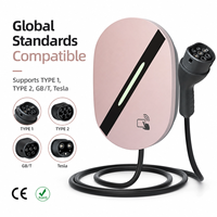 Station de recharge rapide pour véhicules électriques AC 380V Type 1 Type 2 GBT IP65, borne de recharge murale pour voitures électriques commerciales en extérieur
