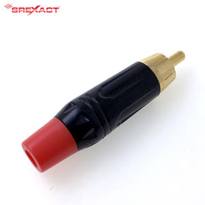 Connecteur mâle RCA vidéo audio de contact en laiton 10A de haute qualité avec placage à l'or - Product Image 1