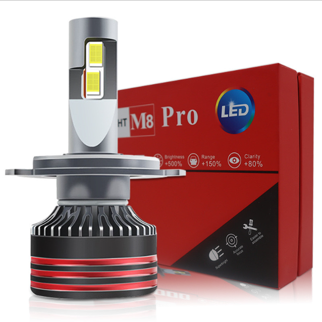 LED Headlight Bulbs for Car H1 Universal High Power Copper Tube M8 Pro 12000lm 2 Pack H7 H8 H9 H11 for All Cars
