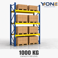 Système de rayonnage à palettes, rayonnage de stockage en acier robuste, réglable sur 5 niveaux, pour entrepôt de distribution