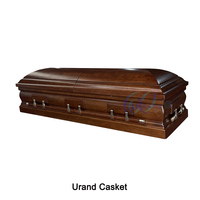 Cercueils et Urnes Funéraires Personnalisés de Style Américain en Noyer Noir Américain Massif, Capacité de 28 Pouces pour l'Inhumation