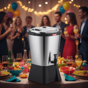 Dispenser per bevande Vevor da 3 litri in acciaio inox con rubinetto e funzione di miscelazione per feste, di qualità commerciale - Product Image 2