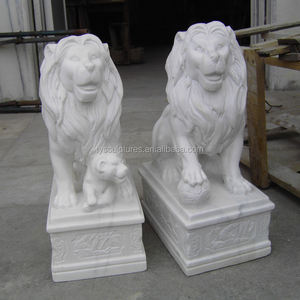 Scultura di <span class=keywords><strong>Leone</strong></span> in Cammino a Grandezza Naturale in Marmo <span class=keywords><strong>Rosso</strong></span> per Ornamento di Cancelli - Product Image 3