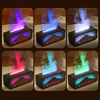 Humidificateur d'Air Créatif Foyer Bonfire 200ml, Diffuseur d'Arôme à Flamme Simulé avec Lumière LED Colorée & Télécommande