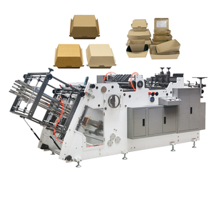 Carton Erecting Box Forming Machine To Make Corrugated paper Hamburger Box and French Fries Tray for fast take away tableware