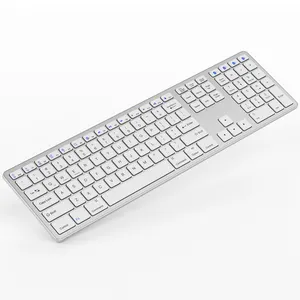 Oem em tamanho real de 108 tecla do teclado sem fio bluetooth para a superfície pro 4 macbook pro