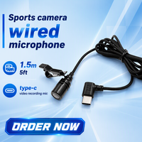 Microphone Lavalier Métallique Type-C Omnidirectionnel avec Câble Tressé de 1,5 m pour Smartphone, Appareil Photo et PC