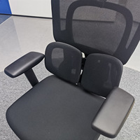Chaise de bureau ergonomique multifonctionnelle en maille Boss avec support lombaire, repose-pieds et accoudoirs 4D - Idéale pour le bureau à domicile et la chambre