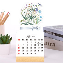 <b>Mini</b> Standing <b>Desk</b> Calendar Card Rectangle Month View Paper Minimalist Design For Time Management New Year - Product Image 4