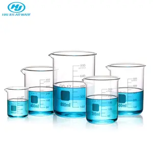 HAIJU LAB-vasos de vidrio de borosilicato para laboratorio químico, resistente a altas temperaturas, venta al por mayor