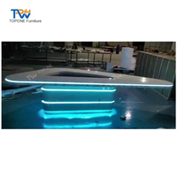 Meuble de studio de télévision LED en forme de triangle, table de présentation de nouvelles, mobilier de studio de diffusion