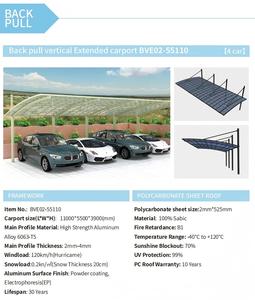 Starshine Multi-Sử Dụng Pro <span class=keywords><strong>Modular</strong></span> Trở Lại Kéo Carport Nhôm Polycarbonate Cấu Trúc Hệ Thống - Product Image 6